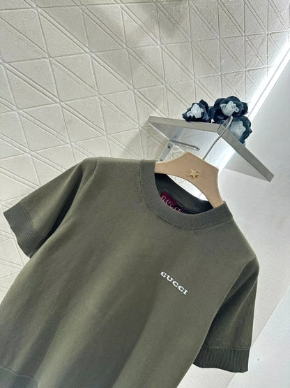 G 25 Spring/Summer New Classic Green Knit Short Sleeve