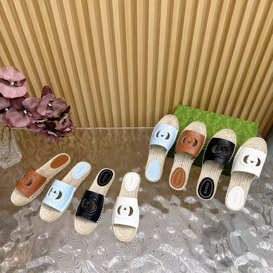G 25 Straw sole slippers