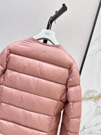 MON 25fw Simple round neck down jacket(BLACK/PINK/BROWN)