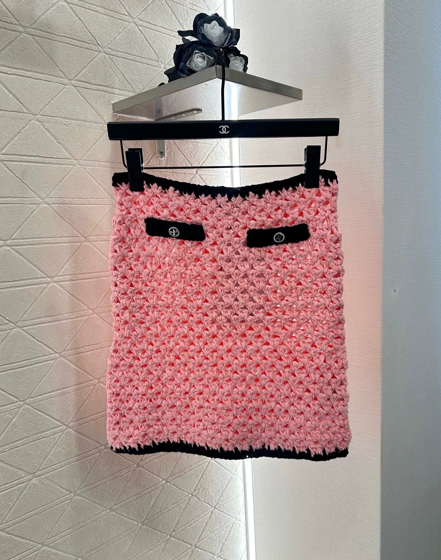 C 25 Knitted Dress Cardigan and Short Skirt Set