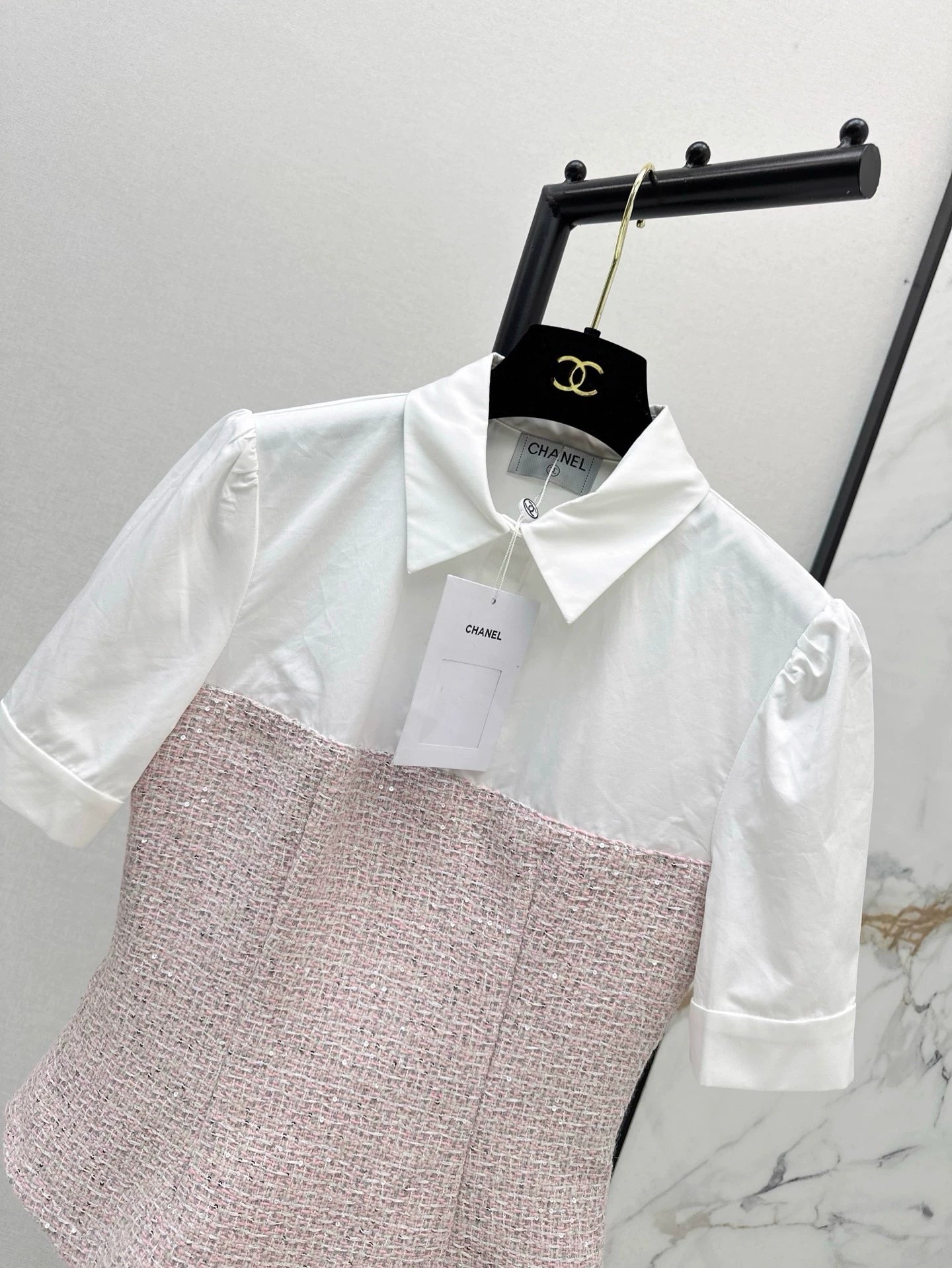 C 25 Spring/Summer Newest Patchwork Practice Small Short Top