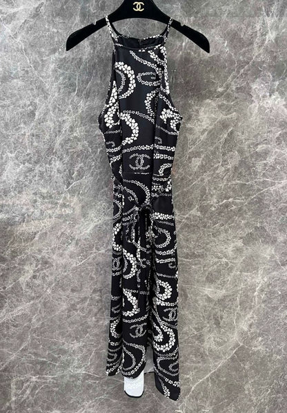 C 25Ss new style flower print sleeveless dress