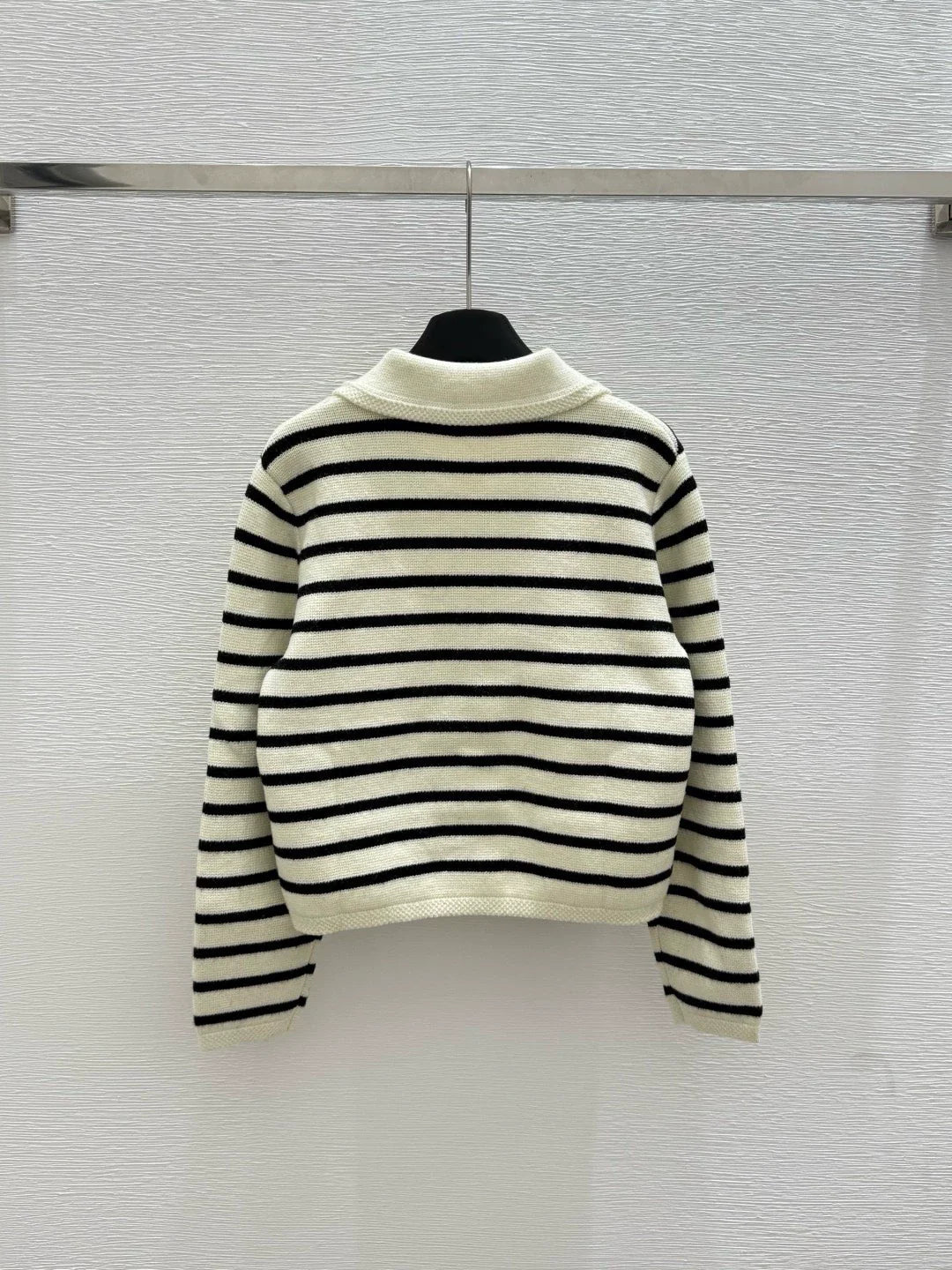 ce 25 Early Autumn New Striped Lapel Long Sleeve Cardigan