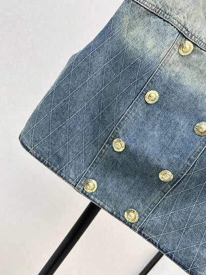 BA 25 spring and summer new short section denim vest