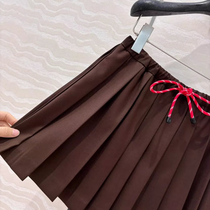 M 25 Preppy style pleated short skirt