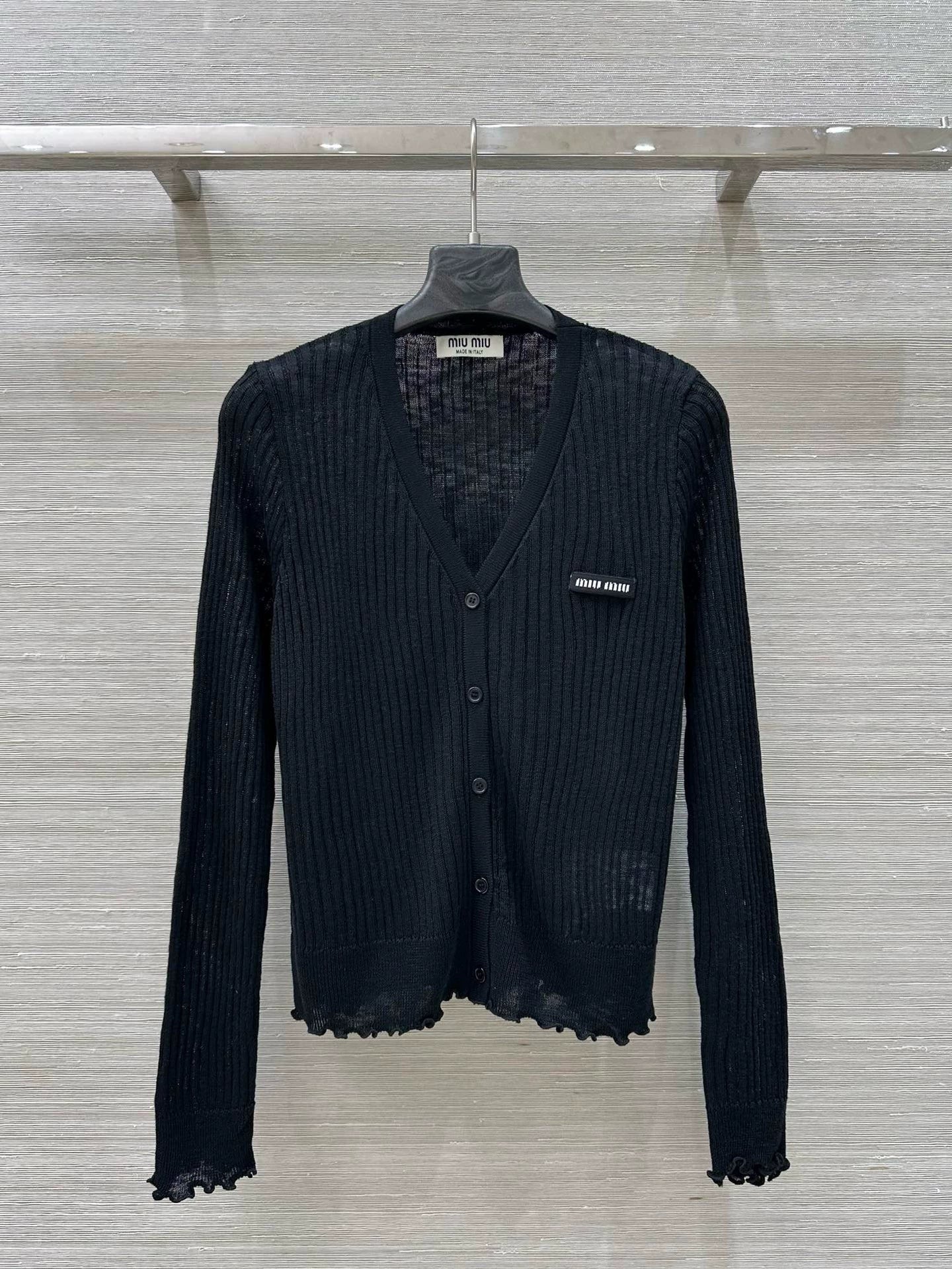 M 25 Lace trim Cardigan(white black pink)