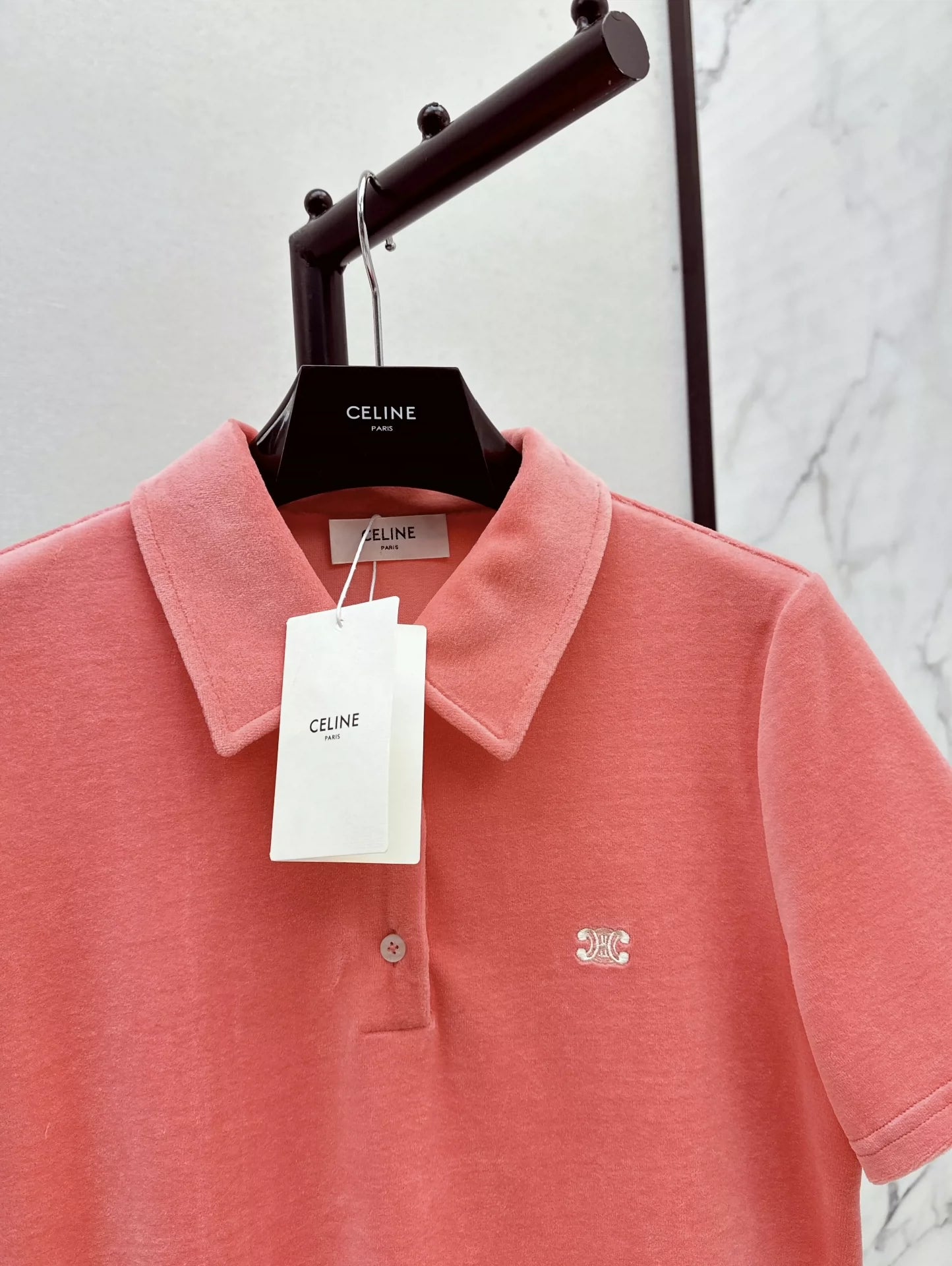 CE 25 new polo lapel velvet tops