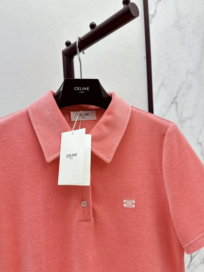 CE 25 new polo lapel velvet tops