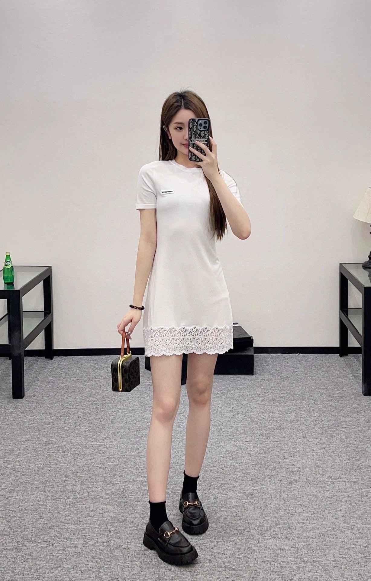 M 25 Lace Lace Short Sleeve Dress