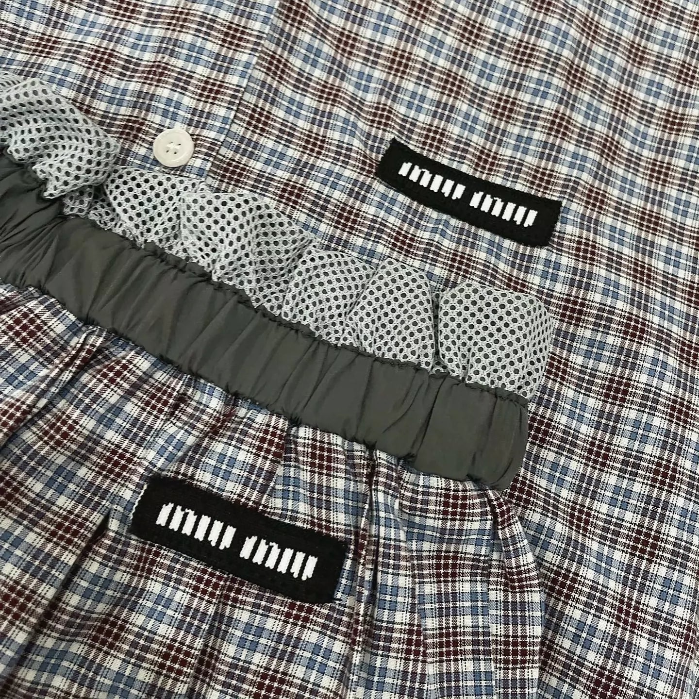 M 25 Summer new logo check preppy suit