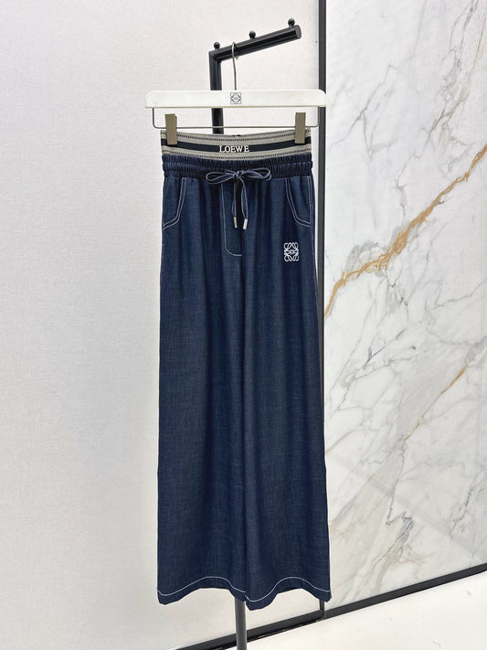 LO 25fw New Straight-leg Pants with Web Decoration