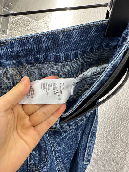 C 25Fw Early Fall New Double Pocket Decorative Jeans [With Belt]
