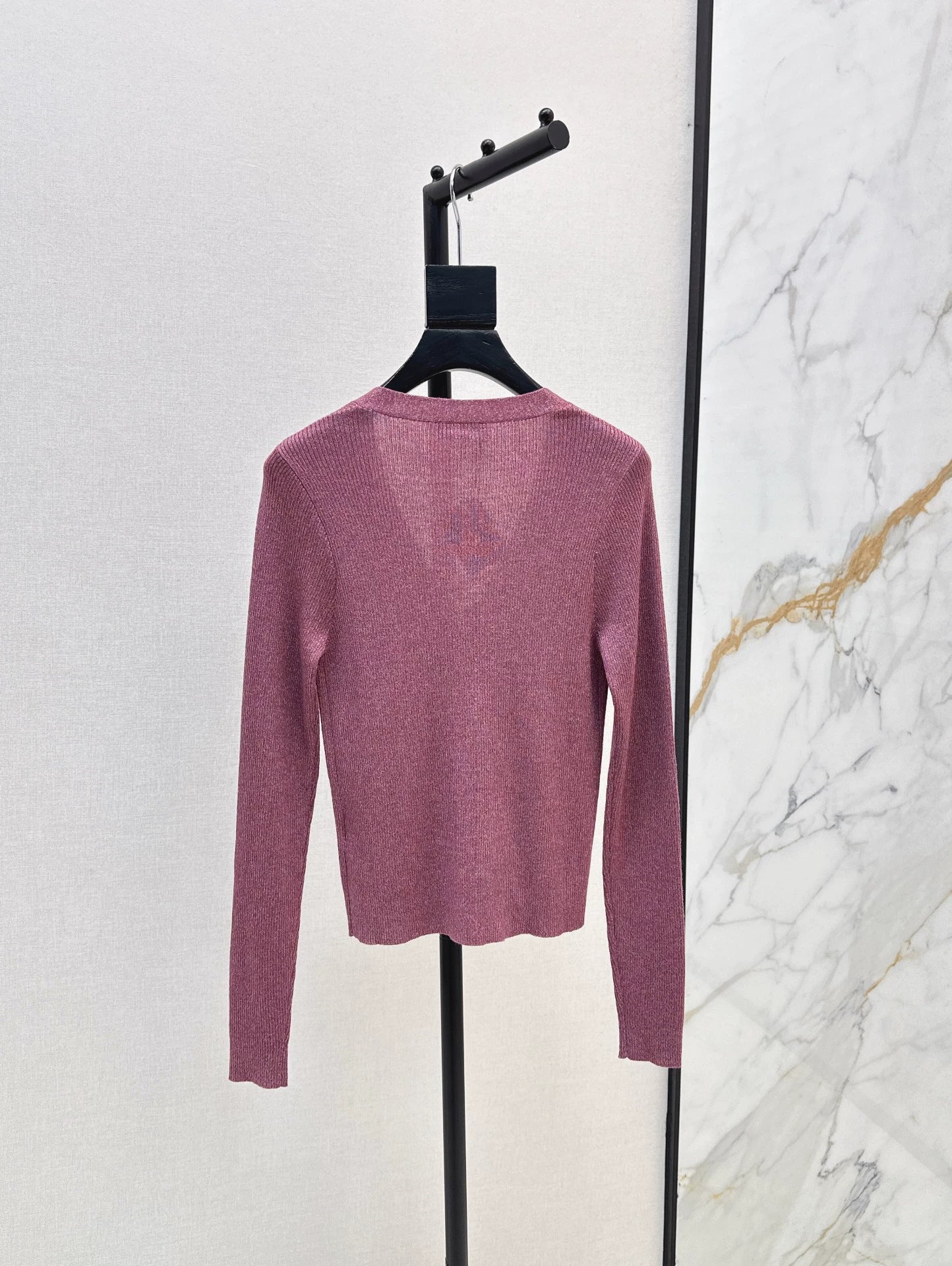 BRU 25Ss Autumn/Winter New Elegant Half-Turtleneck V-Neck Cardigan