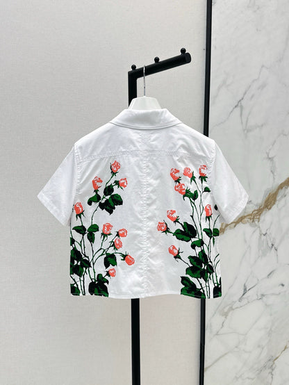 Chemise à manches courtes à motifs imprimés LO 25, nouvelle collection vacances printemps/été 