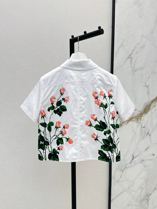 LO 25 Spring/Summer New Vacation Collection Printed Pattern Short Sleeve Shirt