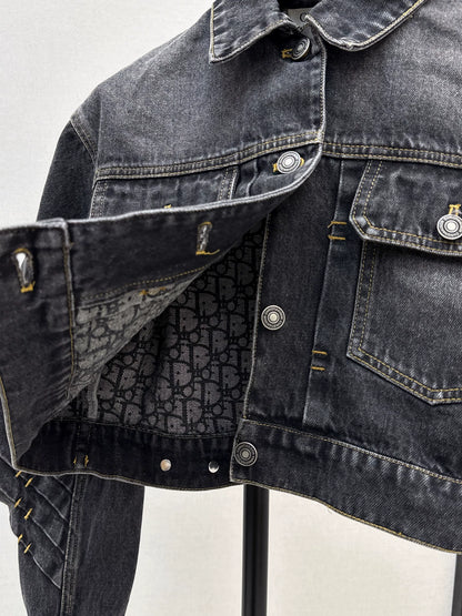 D 25 Denim jacket + straight pants set