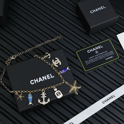 25 Summer New Ocean Series Multi-element Necklace
