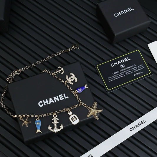 25 Summer New Ocean Series Multi-element Necklace