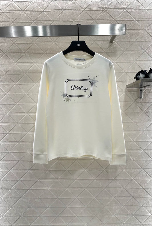 D 25 Crew Neck Letter Logo Top