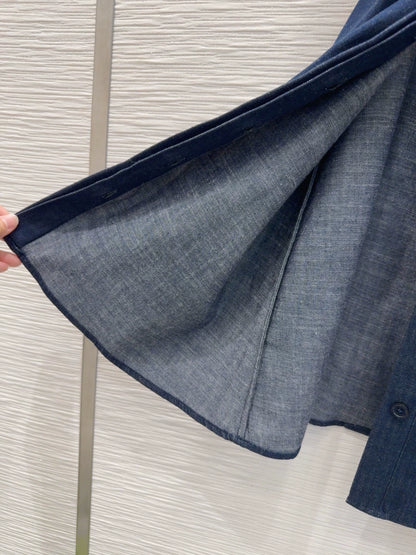 D 25 New Halter Denim Dress