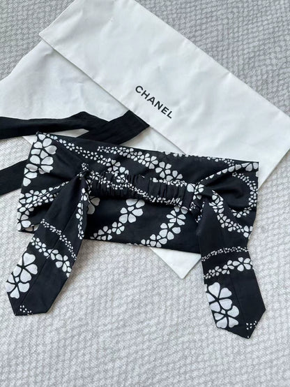 C 25 Camellia Print Tulle Headband