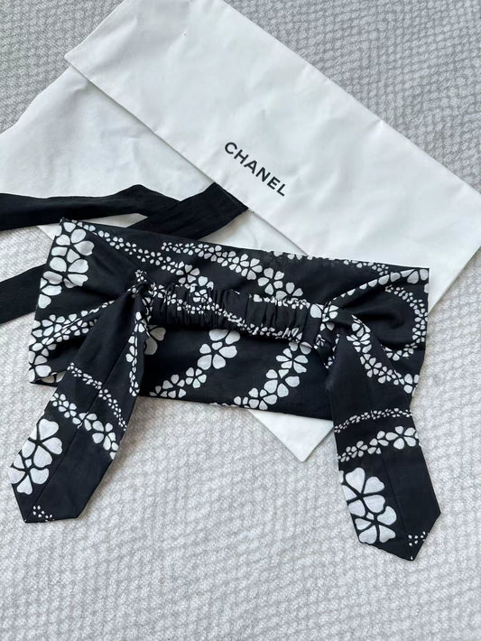 C 25 Camellia Print Tulle Headband