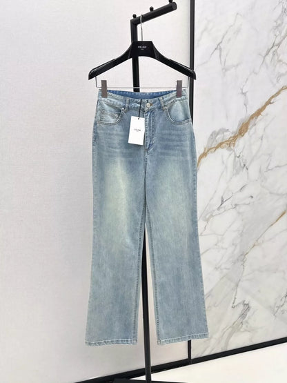 Ce 25 spring and summer new color collision straight jeans