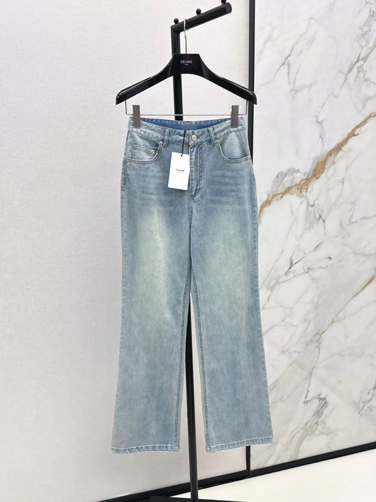 Ce 25 spring and summer new color collision straight jeans