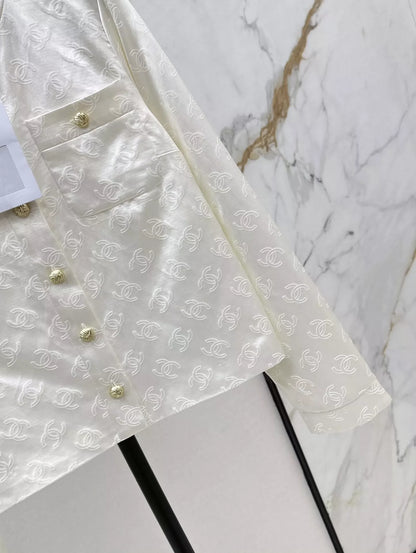 C 25 Silk logo jacquard jacket