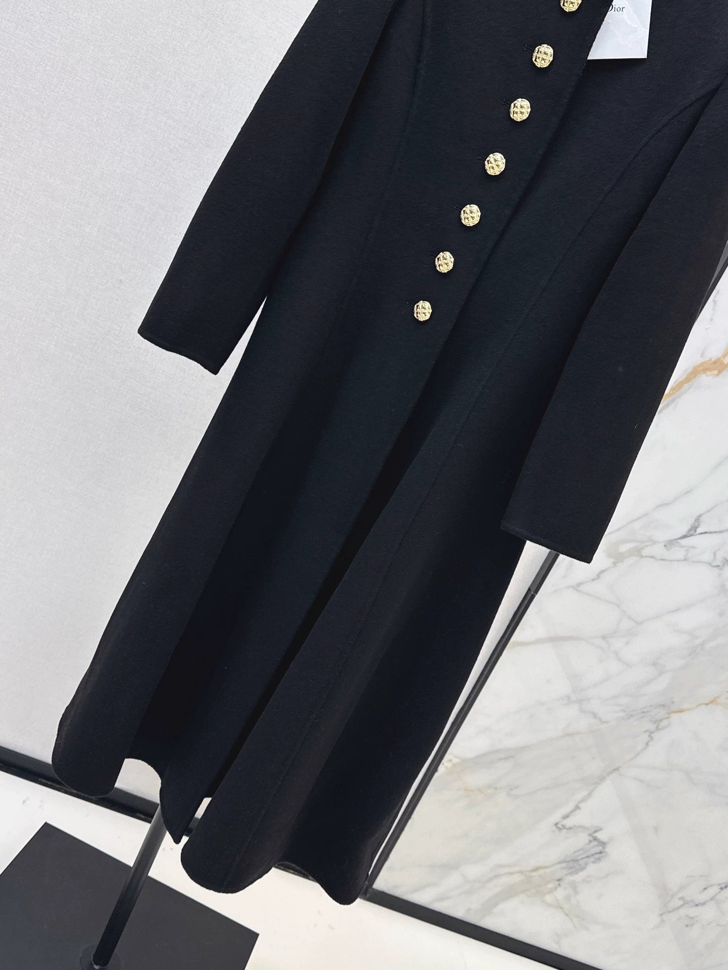 Di 25 New double-sided cashmere long coat(BLACK,WHITE,KHAKI)