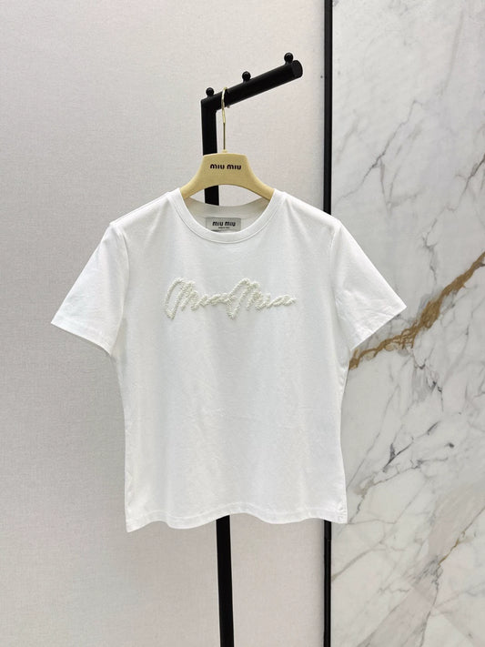 m 25 New Beaded Short Sleeve T-Shirt