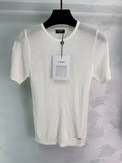 2025 Summer New Round Neck Short Sleeve Tops