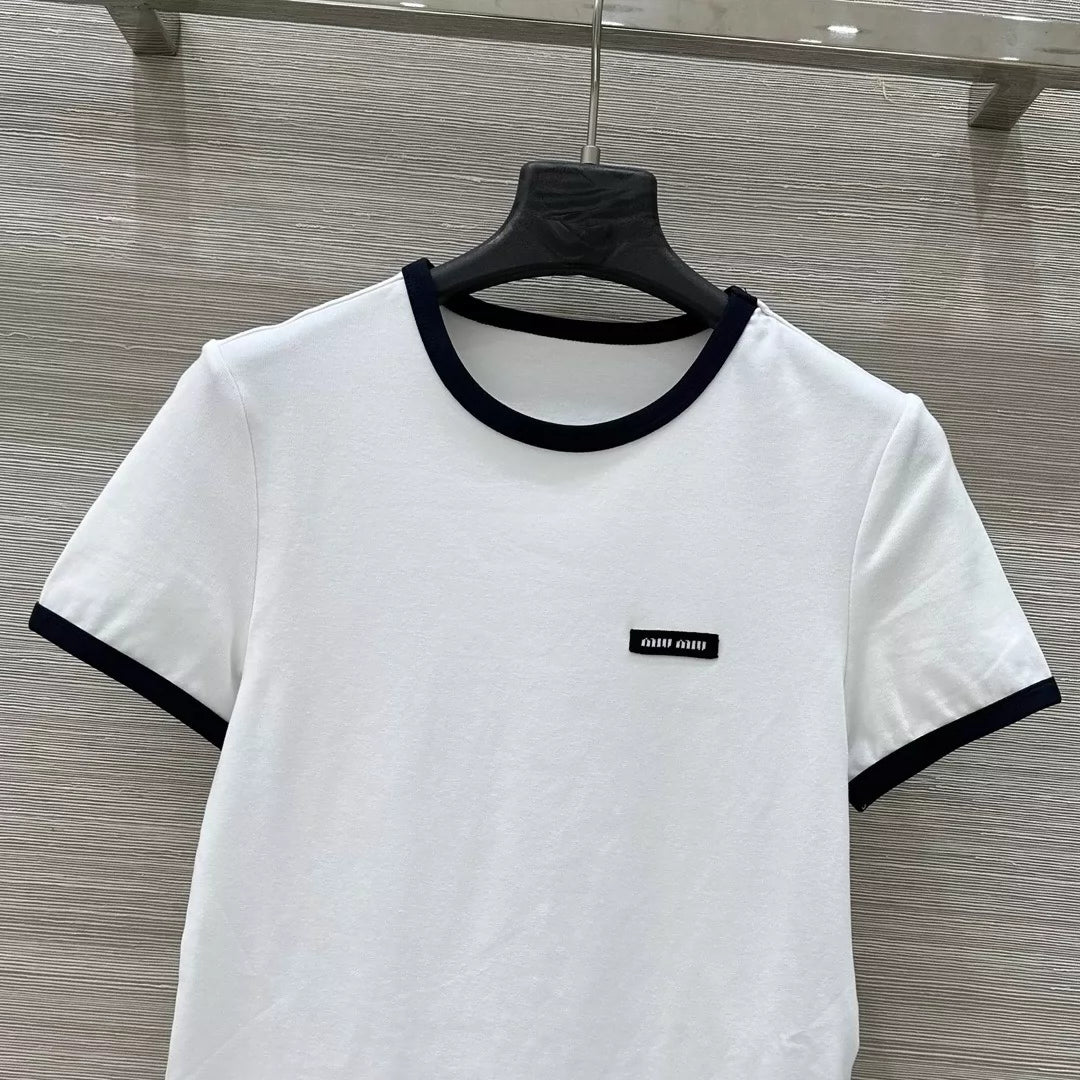 M 25 Early Spring New Letter Slim T-shirt