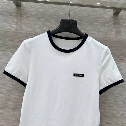 M 25 Early Spring New Letter Slim T-shirt