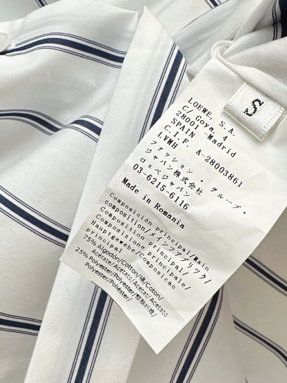 LO 25 Blue striped embroidered batwing sleeve shirt