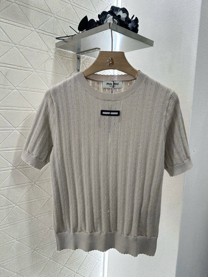 M 25 Monogrammed Knit Short Sleeve Top