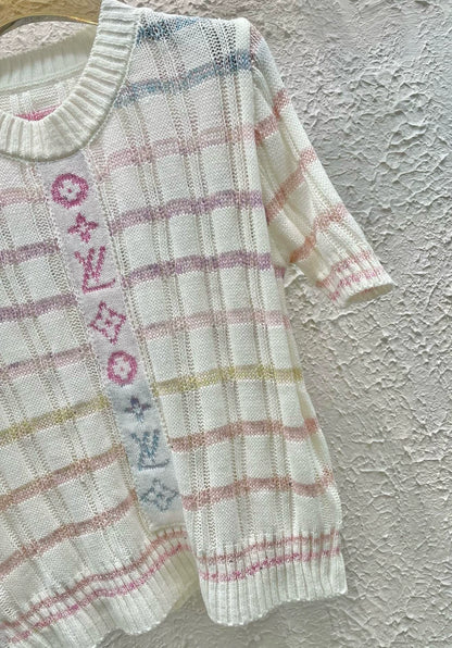 L 25 Early Spring New Knitted Short Sleeves