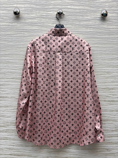 L 25 Spring/Summer New Pink Silk Shirt