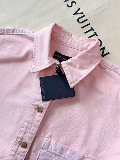 L 25Ss Spring/Summer New Pink Denim + Wide Leg Pants