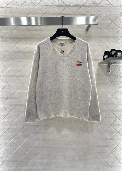 M 25fw Knitted Pullover Top and Pants Set