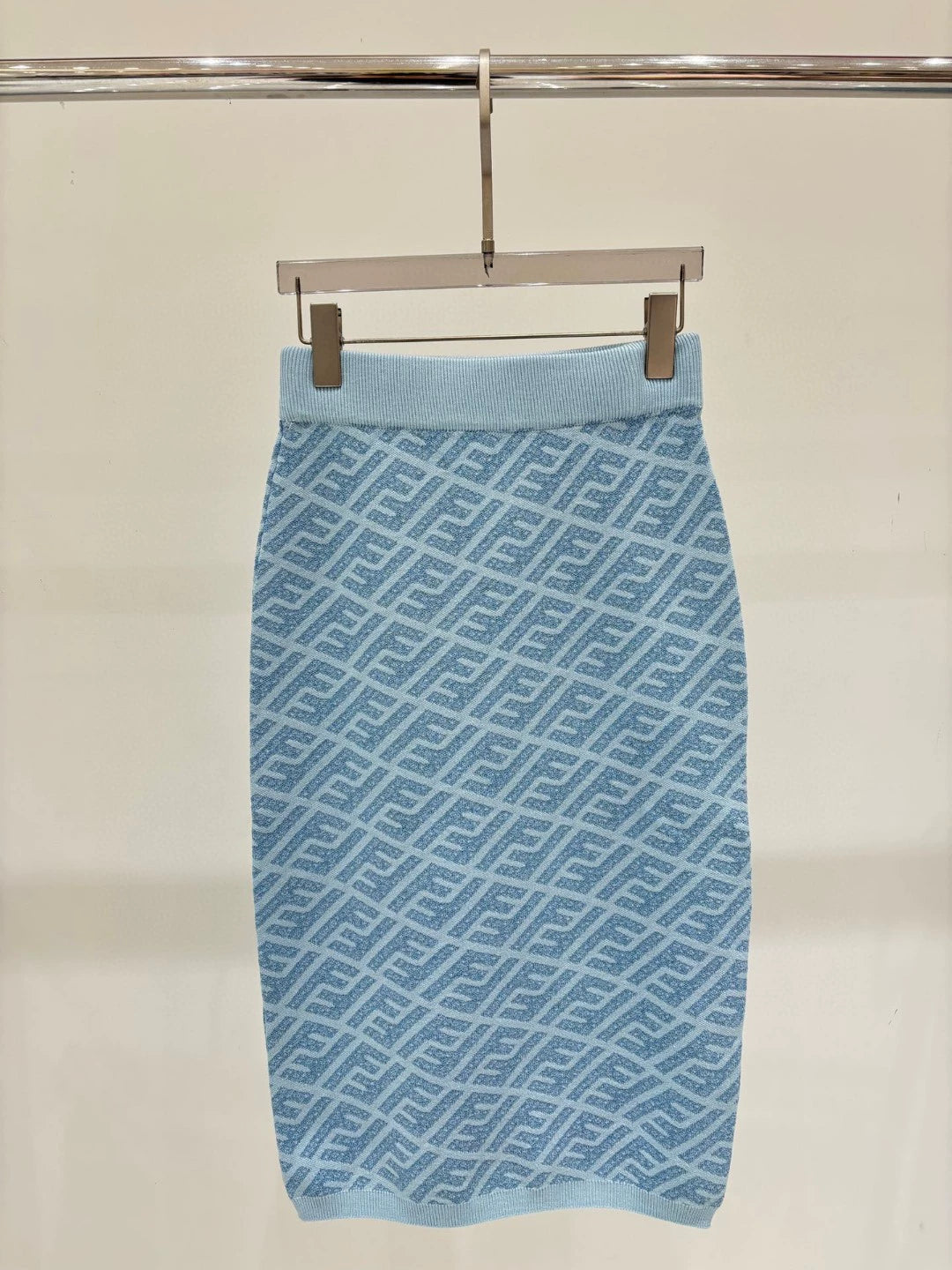 F 25 New Gold and silver thread Slanted stripes full print Casual knitted half skirt(pink blue brown)