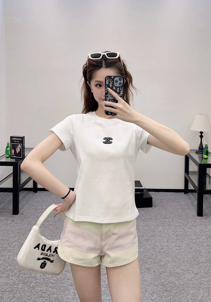C 25  Embellished Logo Short Sleeve T-Shirt