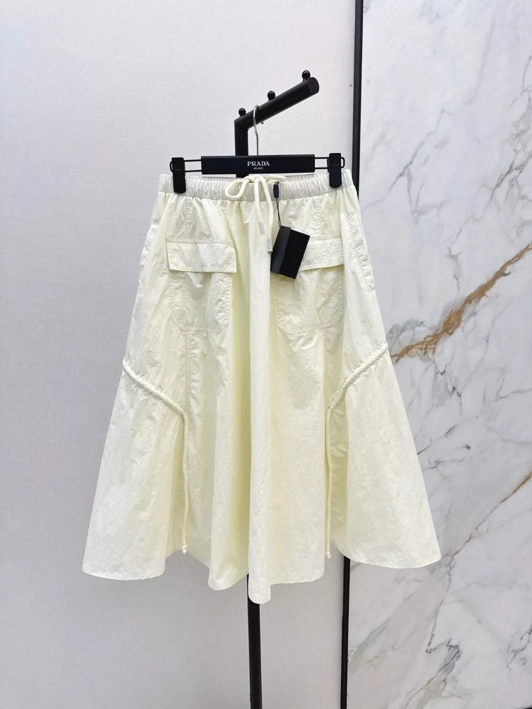 P 25 Spring/Summer New Trench Coat Hooded Belt Trench Coat + Half Skirt Set