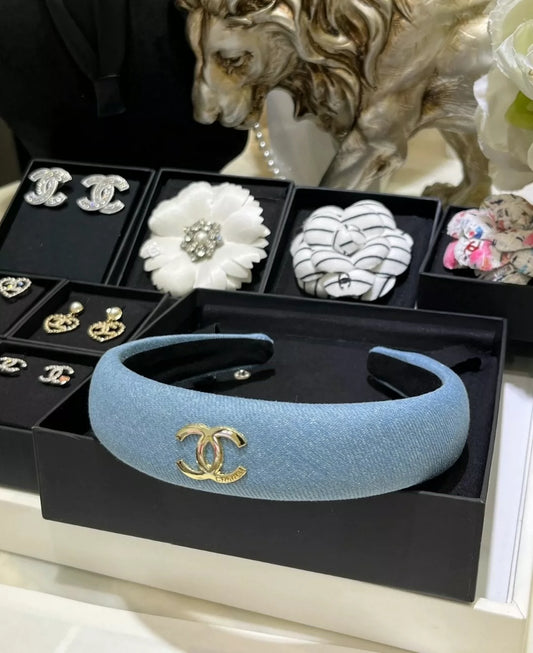 C 25 Wide denim headband