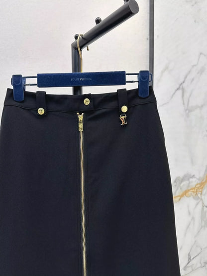 L 25 Spring/Summer New Zipper Split High Waist Half-body Skirt