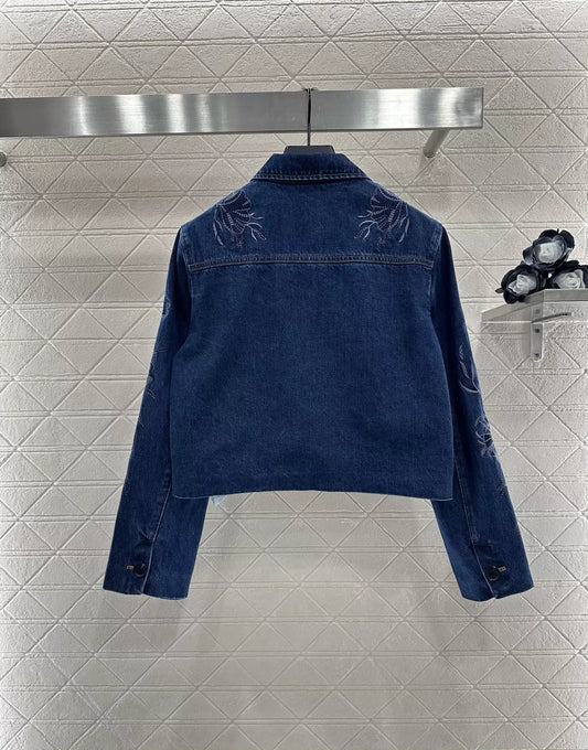 G 25 Embroidered denim jacket