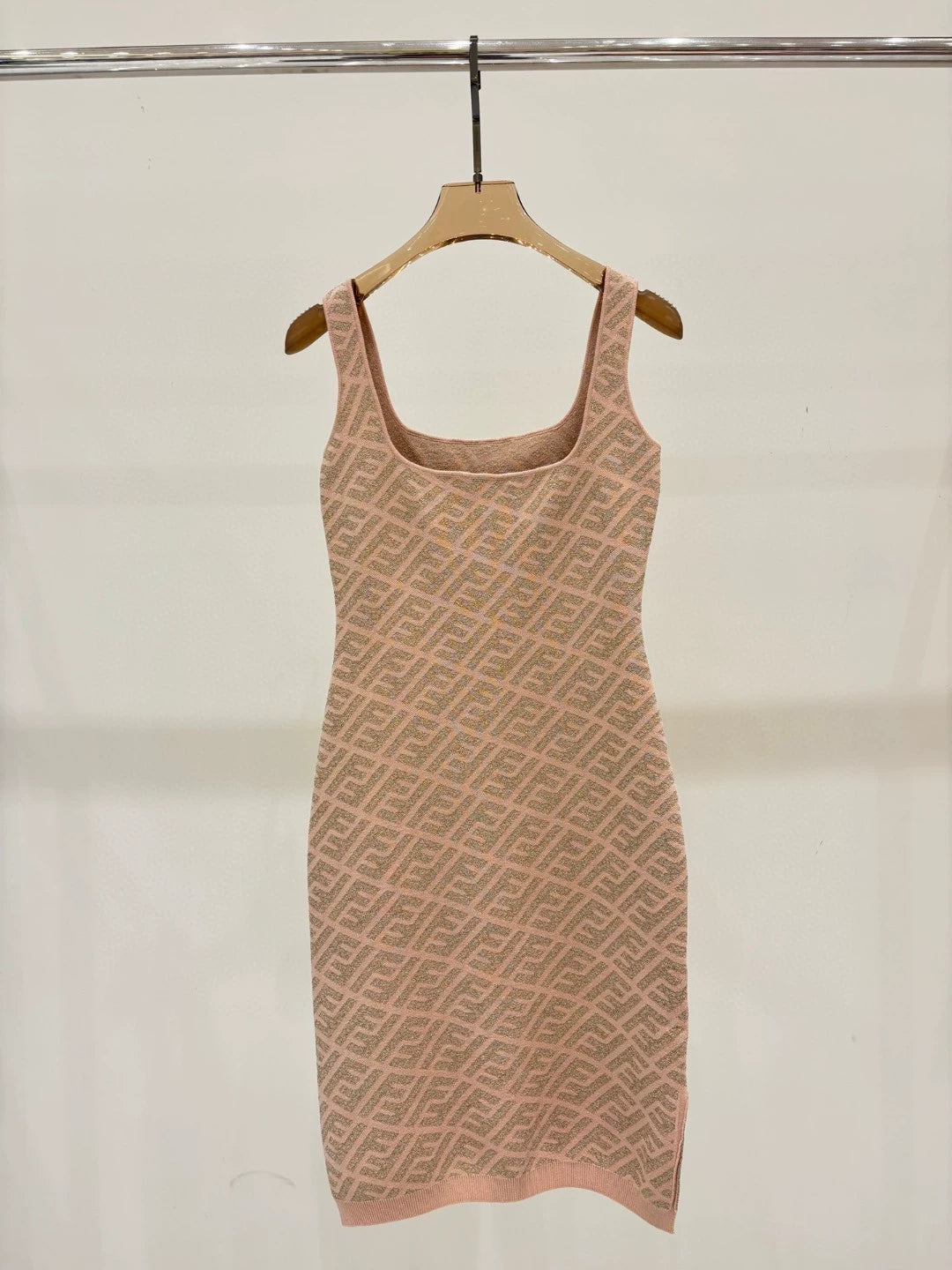 F 25 New Alphabet Slash Neck Vest Dresses(pink blue brown)
