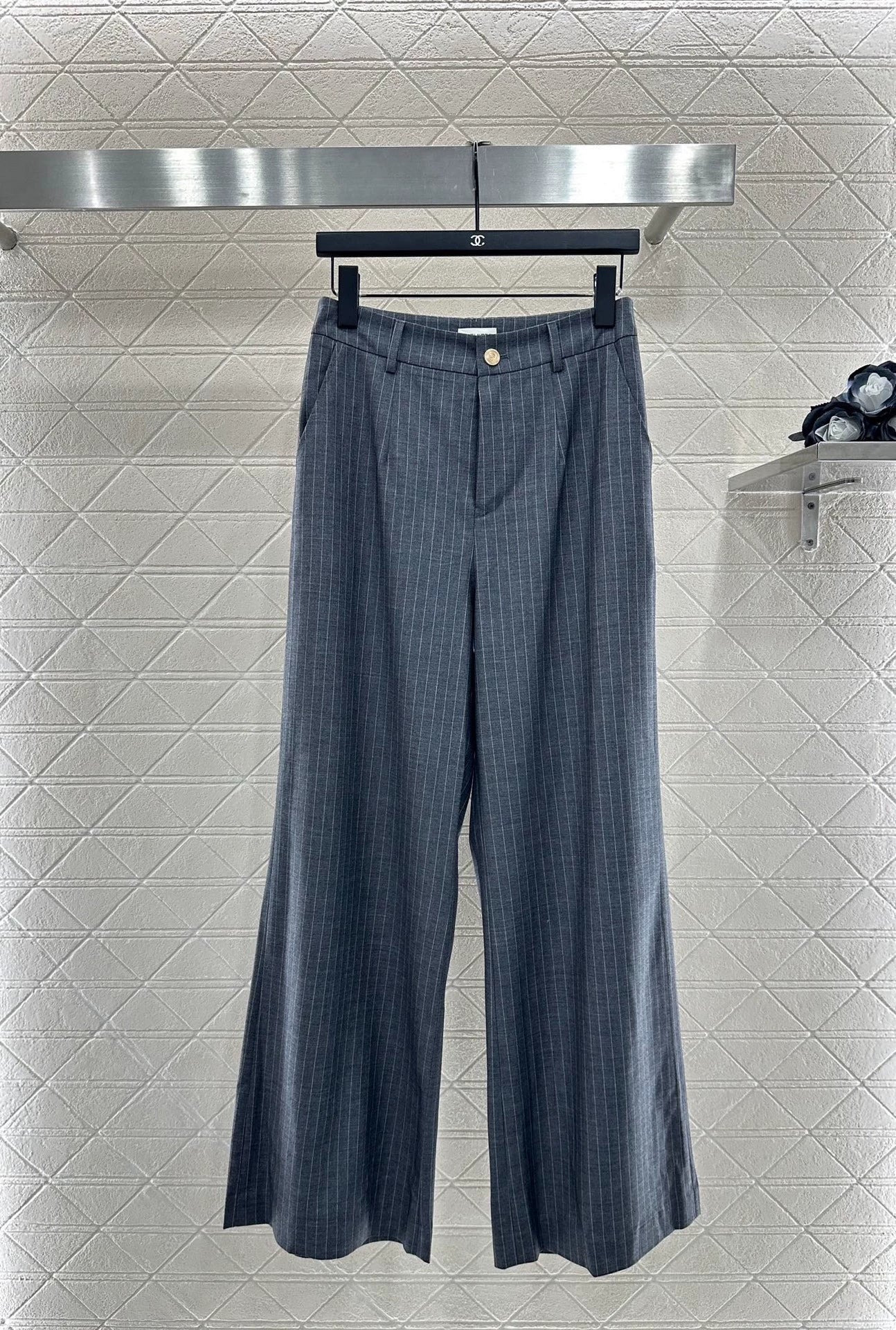 Y 25 Striped two-piece suit and trousers set