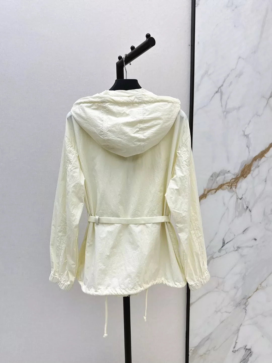 P 25 Spring/Summer New Trench Coat Hooded Belt Trench Coat + Half Skirt Set