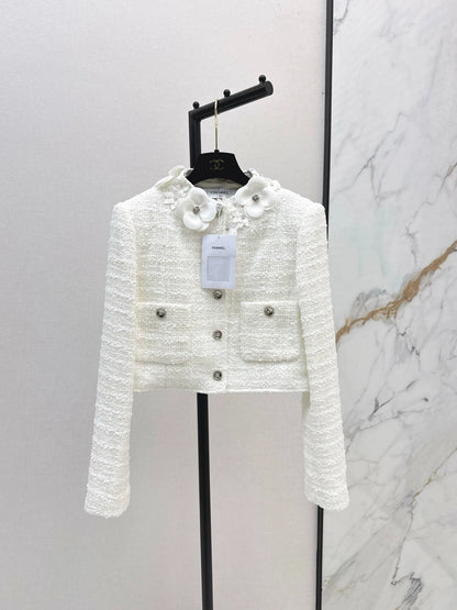 C 25 3D flower decoration short jacket